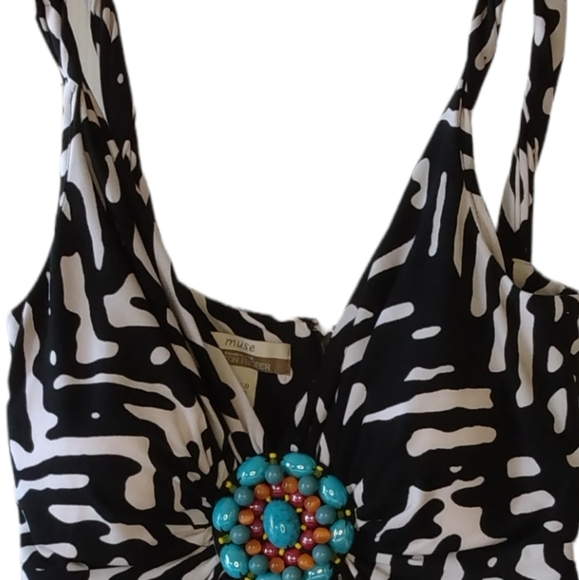 Muse multicolored sleeveless dress, Size 0 - Picture 5 of 15